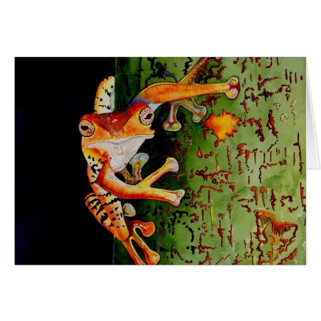 Cartão Sapo de árvore (Frente horizontal)
