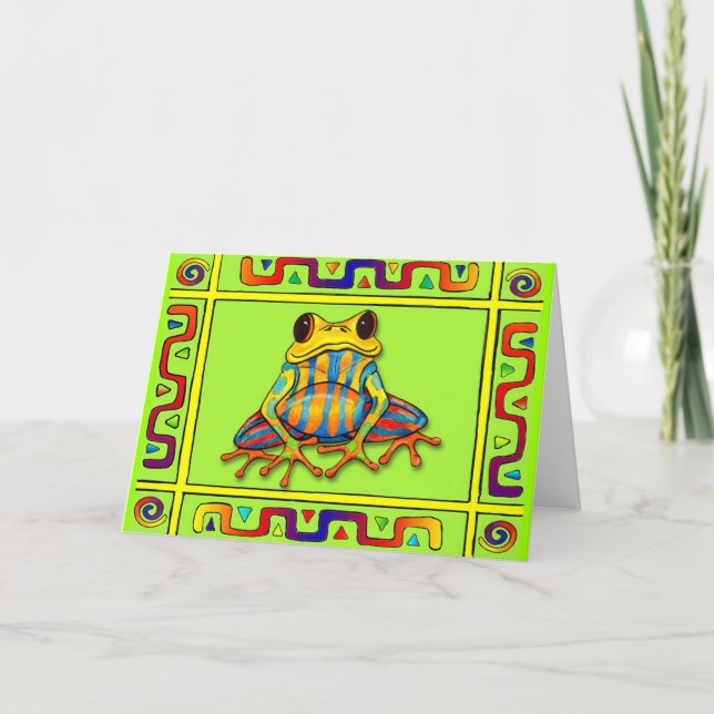 Cartão Sapo de árvore listrado (Frente)