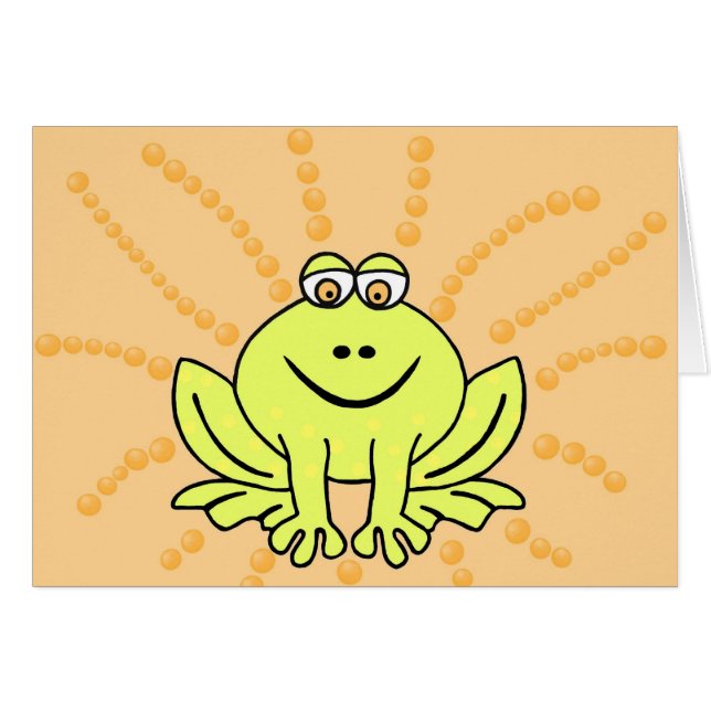 Cartão Sapo de Freddie (Frente Horizontal)