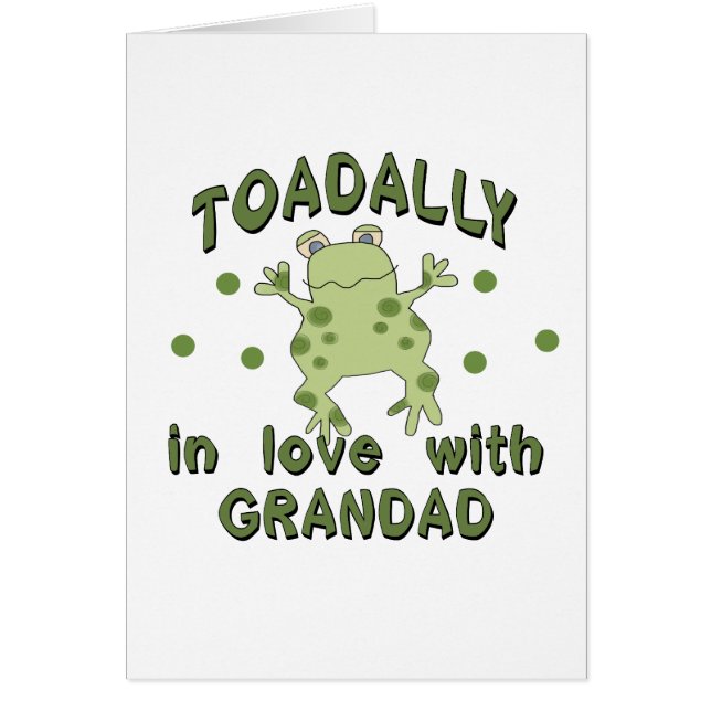 Cartão Sapo do Grandad do amor de TOADALLY (Frente)