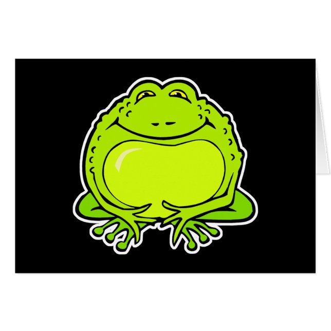 Cartão sapo gordo feliz (Frente Horizontal)