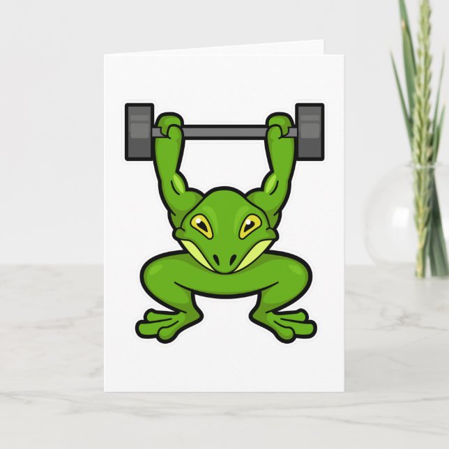 Cartão Sapo na musculação com haltere (Frente)