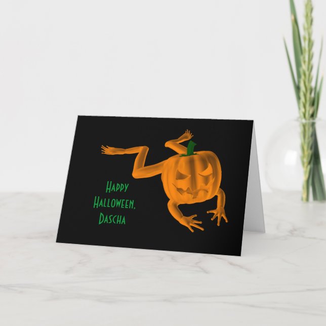 Cartão Sapo Orange Halloween (Frente)