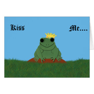 Cartão Sapo primo com coroa