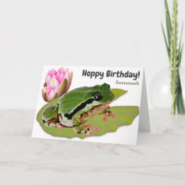 Cartão Sapo Princesa do Aniversário Engraçado Lírio de Ág
