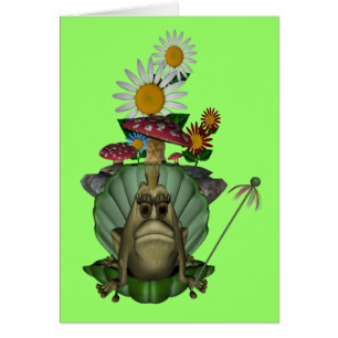 Cartão Sapo Princesa Na Placa De Nota Do Vazio Thone