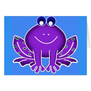 Cartão sapo roxo bonito