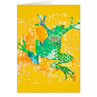 Cartão Sapo verde bonito
