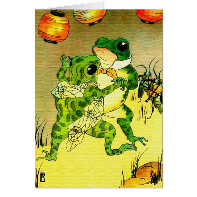Cartão Sapos da dança (Frente)