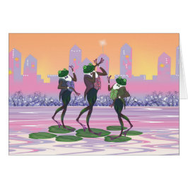 Cartão Sapos do Dancing Singing Party