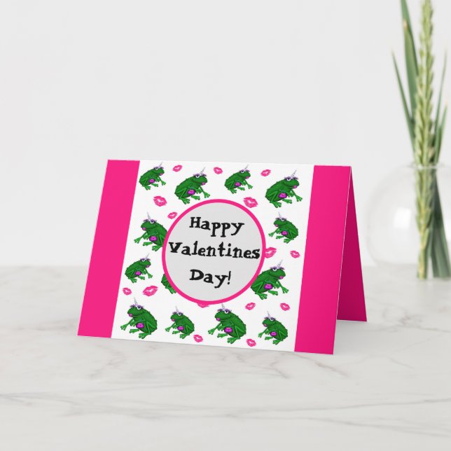 Cartão Sapos E Beijos De Batom Dias de os namorados Perso (Frente)