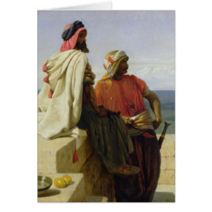 Cartão Saracens na frente de sua posição, 1864