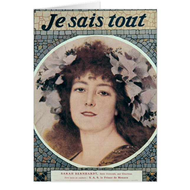 Cartão Sarah Bernhardt em Gismonda (Frente)
