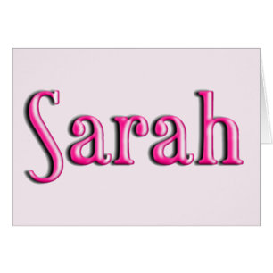 Cartão SARAH, para Sarah