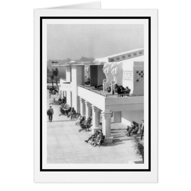 Cartão Sarasota Lido Beach Vintage (Frente)