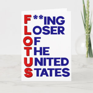 Cartão Sarcasmo Político Estados Unidos Perdedor Trump Fl