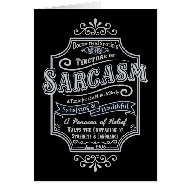 Cartão Sarcasmo velho de Tyme (Frente)