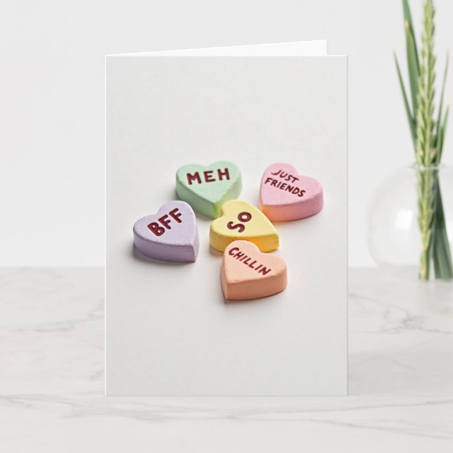 Cartão Sarcastic Conversation Hearts Card (Frente)