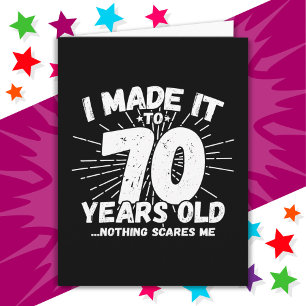 Cartão Sarcastic Meme 70 no Aniversário, 70 anos