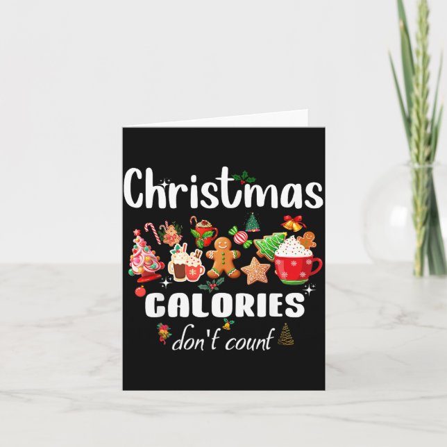 Cartão Sarcastic Quote Holiday Christmas Calories Don't C (Frente)