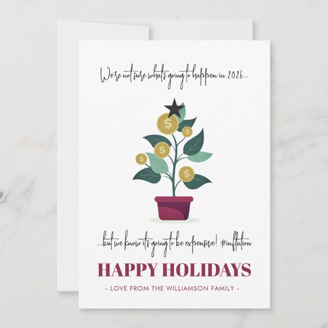 Cartão Sarcástico Caro Ano Aproximado Natal 2022 (Frente)