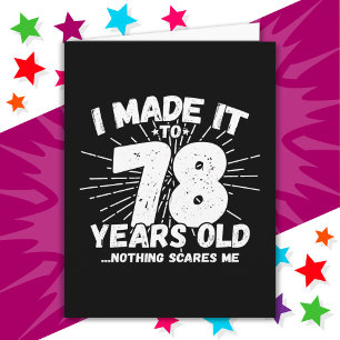 Cartão Sarcástico de 78 anos Meme Engraçado 78 anos anive