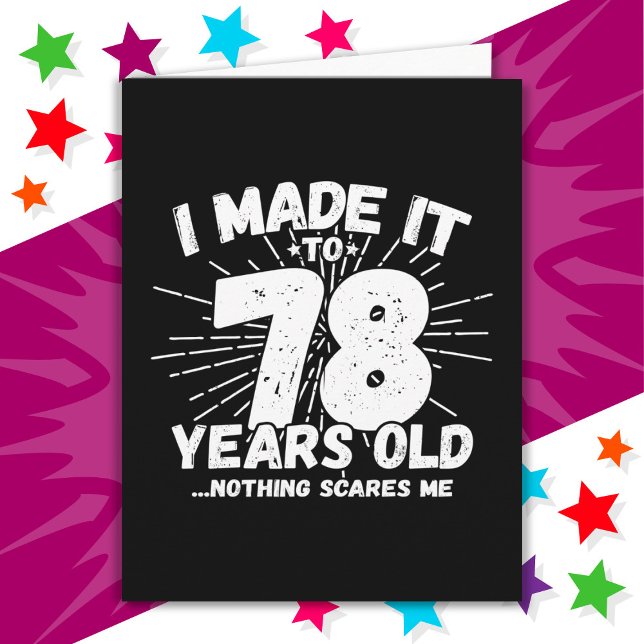 Cartão Sarcástico de 78 anos Meme Engraçado 78 anos anive (Criador carregado)
