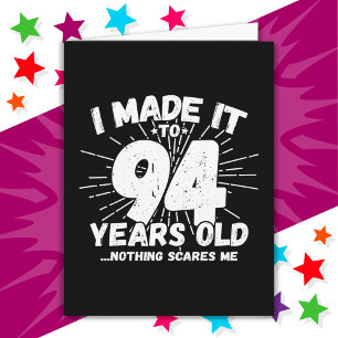 Cartão Sarcástico de 94 anos Meme Engraçado 94º aniversár