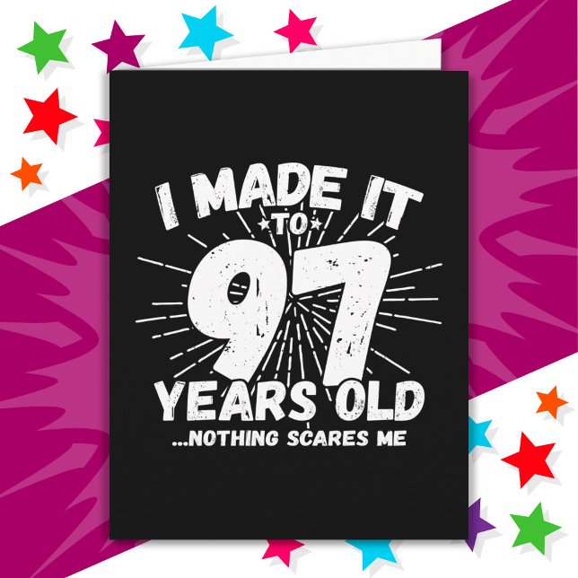 Cartão Sarcástico de 97 anos Meme Engraçado 97º aniversár (Criador carregado)