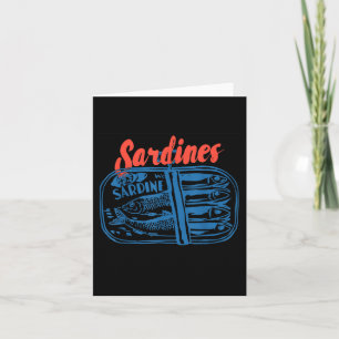 Cartão Sardinhas Com Pó De Peixe Retrográfico Para Homens