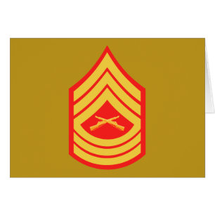 Cartão Sargento mestre E-8 do USMC MSgt