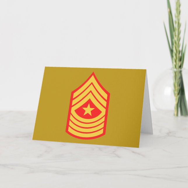 Cartão Sargento SgtMajor da USMC E-9 (Frente)