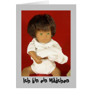 Cartão Sasha Baby Geburtsanzeige Karte