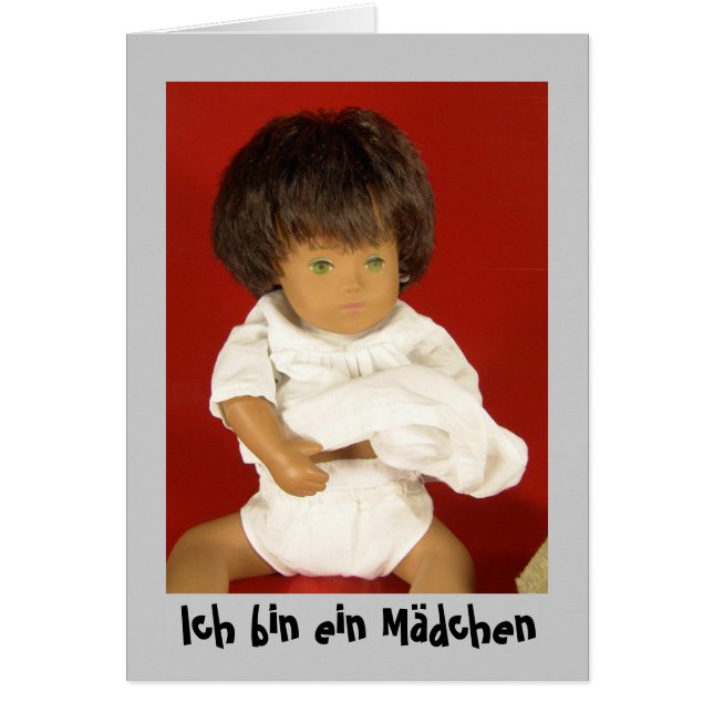 Cartão Sasha Baby Geburtsanzeige Karte (Frente)