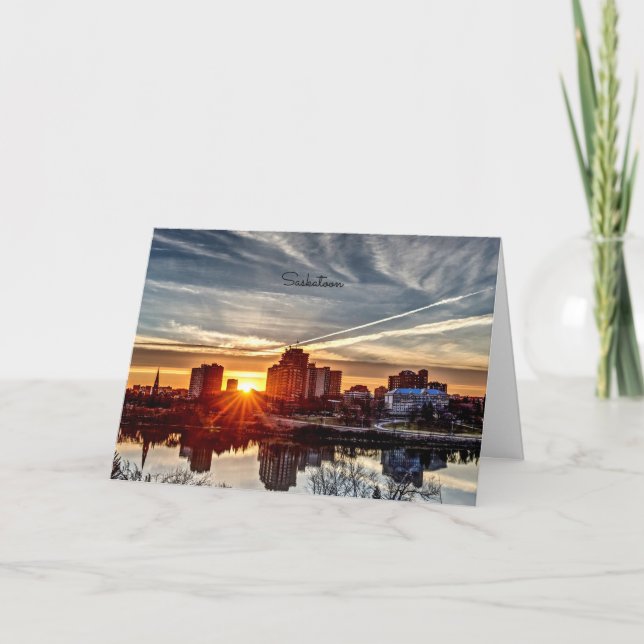 Cartão Saskatoon Sunset (Frente)