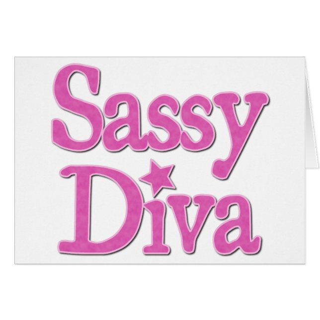 Cartão Sassy Diva (Frente Horizontal)