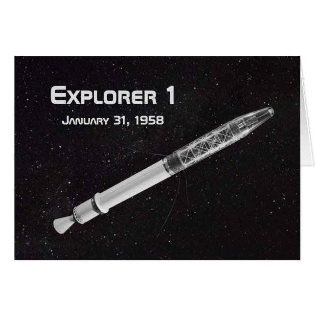 Cartão Satélite do Explorer 1 (Frente Horizontal)