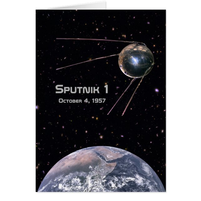 Cartão Satélite Sputnik 1 (Frente)