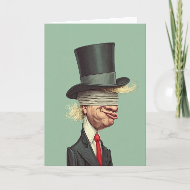 Cartão Sátira do Poder Cego de Donald Trump (Frente)