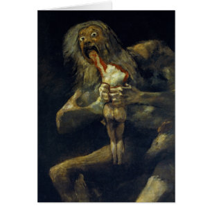 Cartão Saturn que devora seu filho por Francisco de Goya