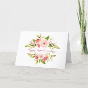 Cartão Saudação ao Dia de as mães Feliz Elegante Clás