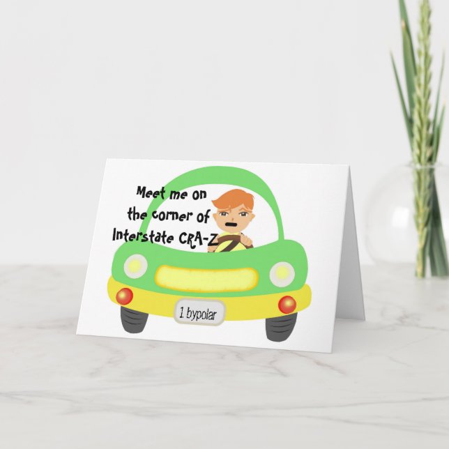 Cartão Saudação ao Humor da Placa (Frente)