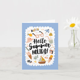 Cartão Saudação Bonita de Citação de Férias de Verão
