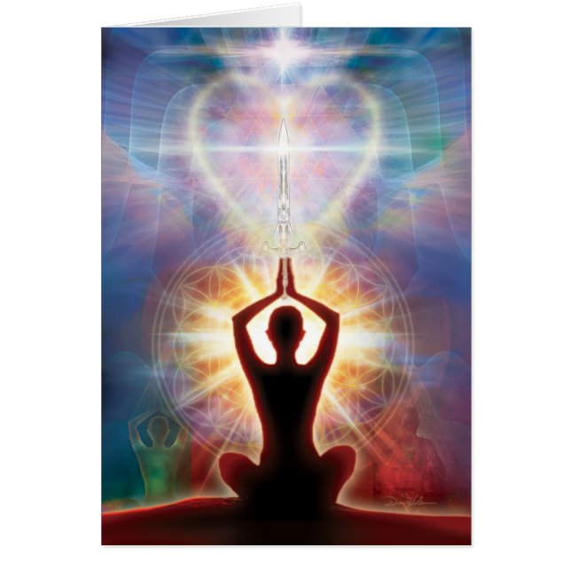 Cartão Saudação da espada V062 (Frente)