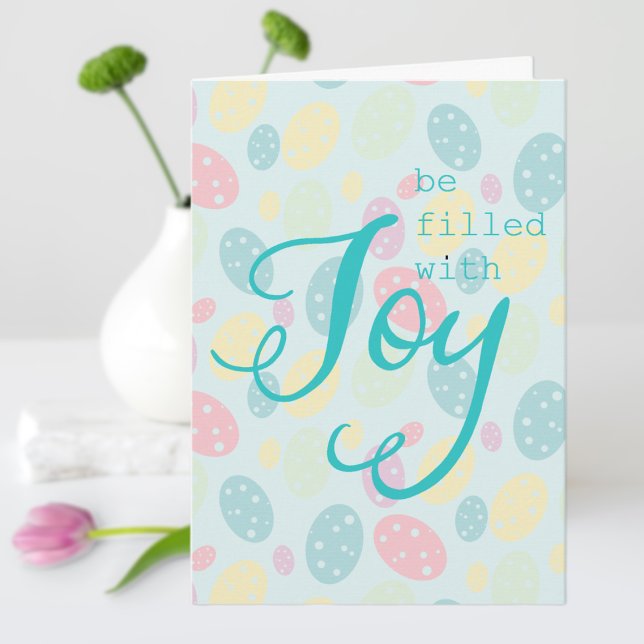 Cartão Saudação de Alegria da Páscoa (Criador carregado)