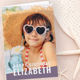 Cartão Saudação de Aniversário da Foto Personalizada S