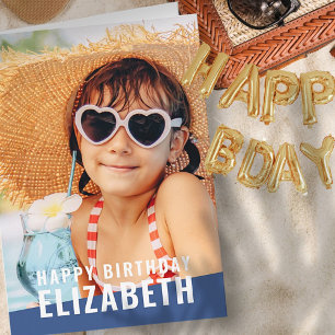 Cartão Saudação de Aniversário da Foto Personalizada S
