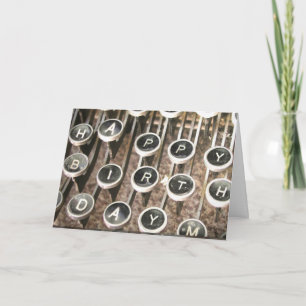 Cartão Saudação de Aniversário da Máquina