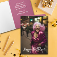 Saudação de Aniversário da Mulher mais velho