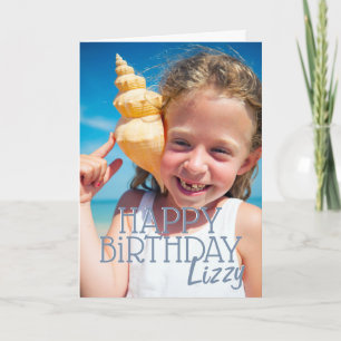 Cartão Saudação de Aniversário de Foto Personalizada Mode